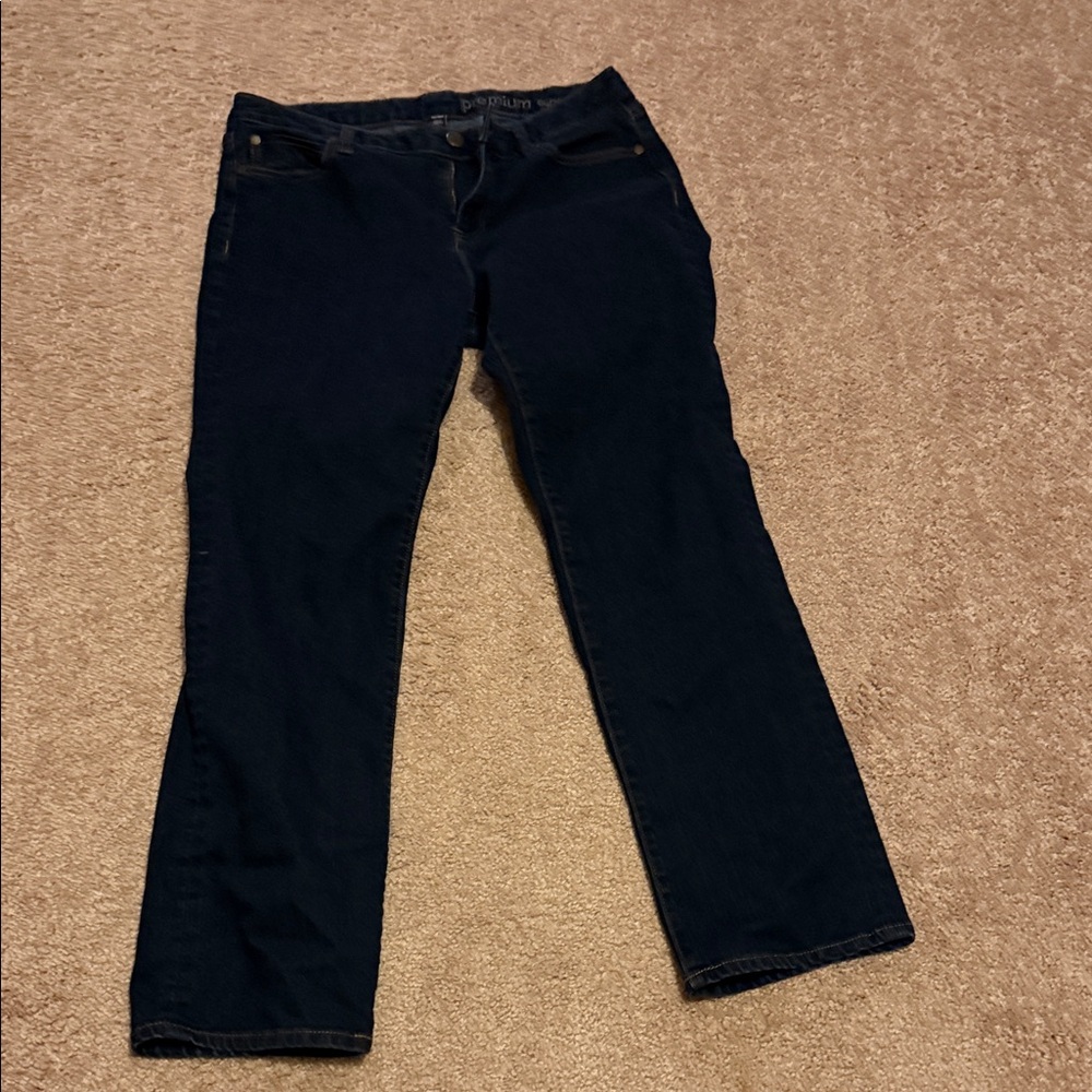 Gap Women's Dark Blue Straight Leg curvy Jeans